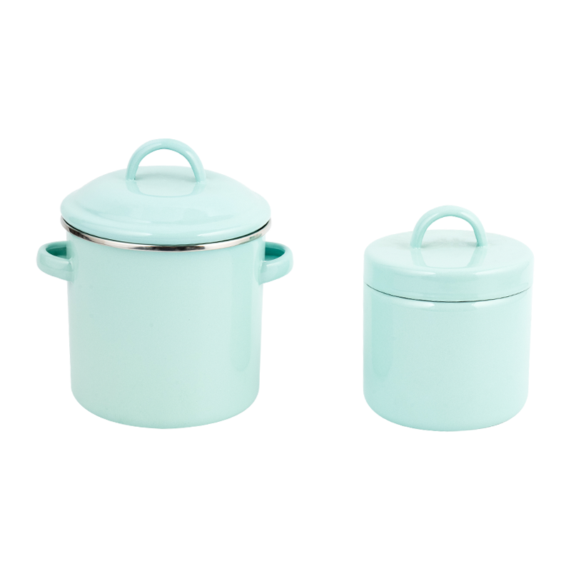 Zománc miniolaj edény