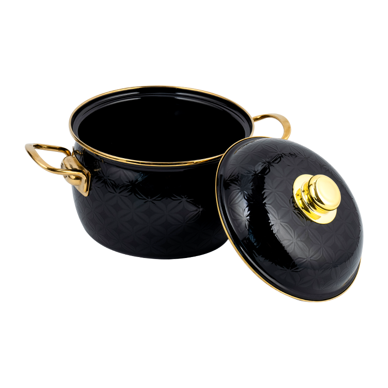 810D zománc lapos fenekű készlet