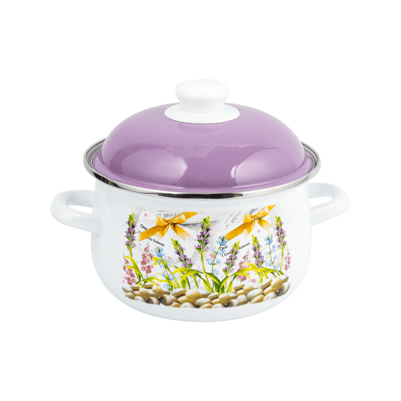 806d-5 rozsdamentes acél kerek peremkészlet fősegítő zománc edény