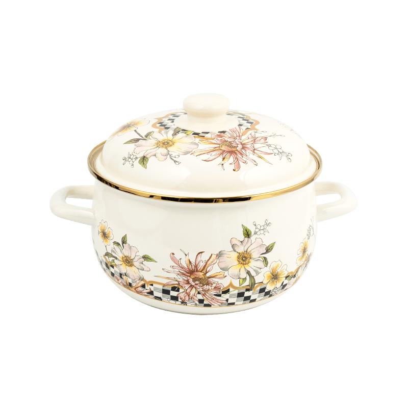 806d-5 rozsdamentes acél kerek peremkészlet fősegítő zománc edény