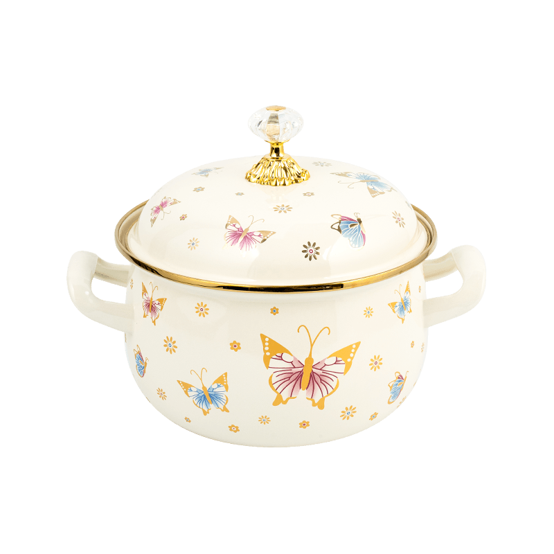 806d-5 rozsdamentes acél kerek peremkészlet fősegítő zománc edény