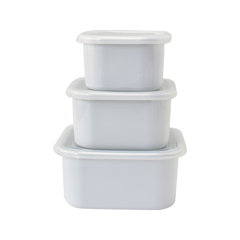 Zománc négyzet alakú jég tál