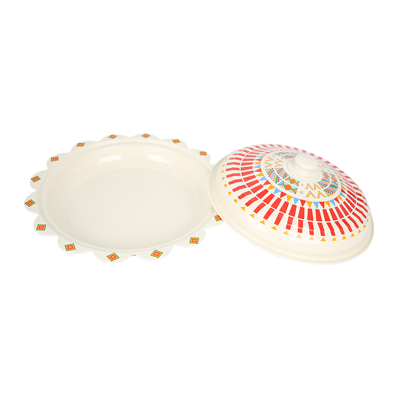 40 cm-es zománc nap alakú edény